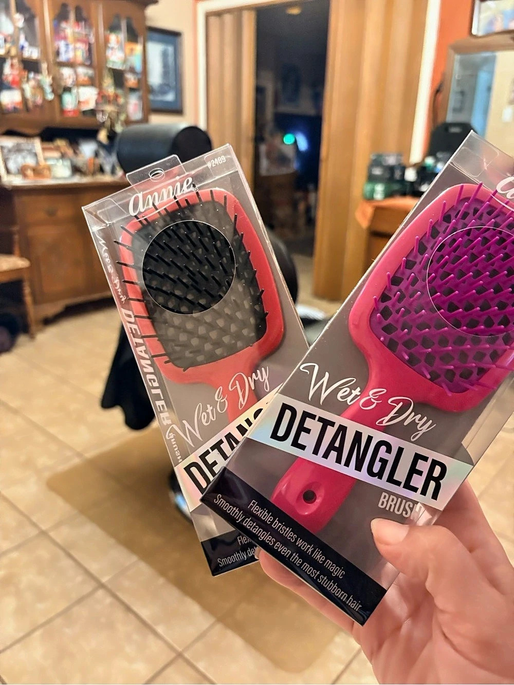 Wet Brush Detangler Brush Detangler Brushes Pink & Black NWT